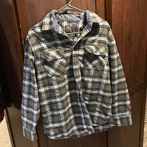 Jachs Blue and Brown Plaid Button-Down Shirt